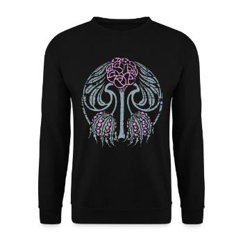 Art Nouveau, Vintage 1900, motif Mandala - Sweat-shirt Unisexe - noir - Devant - Alina (178cm) & Michal (187cm)