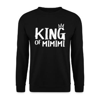 King of Mimimi Statment Krone Sarkastischer König - Unisex Pullover - Schwarz - Vorne - Alina (178cm) & Michal (187cm)