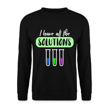 Chimistes - Sweat-shirt Unisexe - noir - Devant - Alina (178cm) & Michal (187cm)