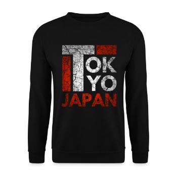 Japan, Tokyo City, Tokyo, Typography - Unisex Sweatshirt - black - Front - Alina (178cm) & Michal (187cm)