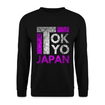 Japan, Tokyo City, Tokyo, Typography - Unisex Sweatshirt - black - Front - Alina (178cm) & Michal (187cm)