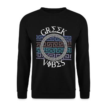 Modèle grec, Grèce - Sweat-shirt Unisexe - noir - Devant - Alina (178cm) & Michal (187cm)
