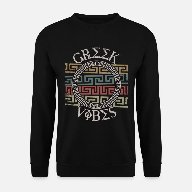 Greek pattern, Greece - Unisex Sweatshirt - black