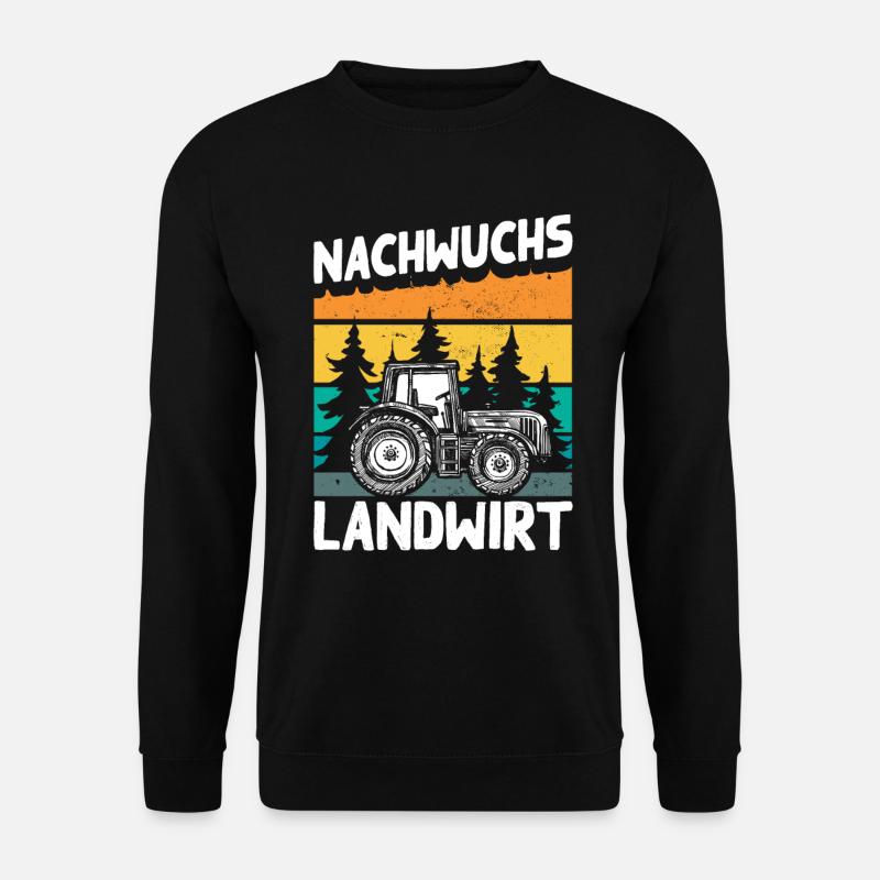 Nachwuchs Landwirt Traktor Trecker Bauer Geschenk - Unisex Pullover - Schwarz