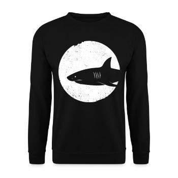 shark - Unisex Sweatshirt - black - Front - Alina (178cm) & Michal (187cm)