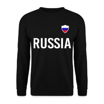 Drapeau de football Russie Soccer Russia - Sweat-shirt Unisexe - noir - Devant - Alina (178cm) & Michal (187cm)