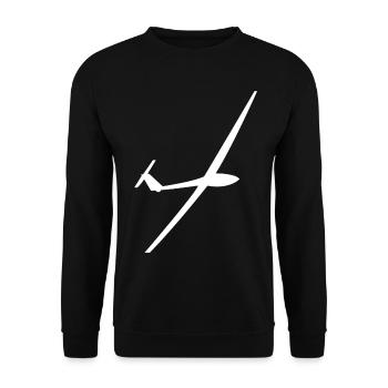 Glider Glider Gliding Glider - Unisex Sweatshirt - black - Front - Alina (178cm) & Michal (187cm)