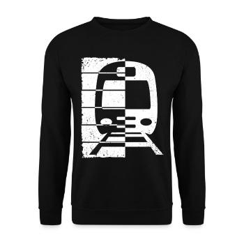 Train Railway Railway Trains Train drivers - Unisex Sweatshirt - black - Front - Alina (178cm) & Michal (187cm)