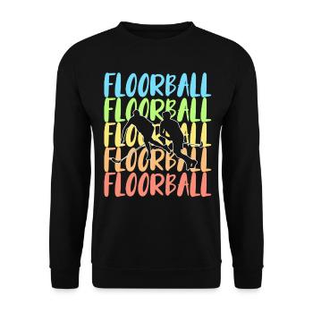 Floorball - Unisex Pullover - Schwarz - Vorne - Alina (178cm) & Michal (187cm)