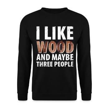 Menuisier Menuisier Chambres Artisans Bois - Sweat-shirt Unisexe - noir - Devant - Alina (178cm) & Michal (187cm)