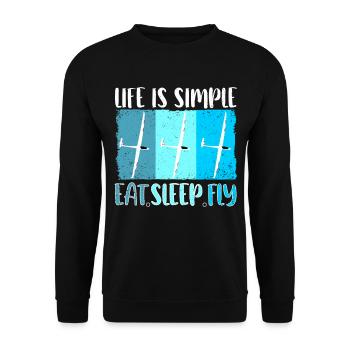 Glider Gliding Gliding Glider - Unisex Sweatshirt - black - Front - Alina (178cm) & Michal (187cm)