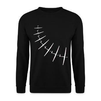 Glider Gliding Gliding Glider - Unisex Sweatshirt - black - Front - Alina (178cm) & Michal (187cm)