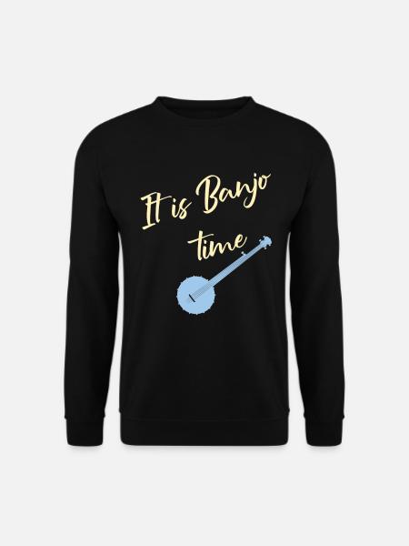 Banjo Vintage Bluegrass Musikspieler Geschenk - Unisex Pullover - Schwarz