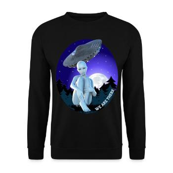 Alien, nous y sommes - Sweat-shirt Unisexe - noir - Devant - Alina (178cm) & Michal (187cm)