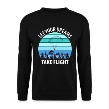 Paragliding Gleitschirm Paragleiter Paraglider - Unisex Pullover - Schwarz - Vorne - Alina (178cm) & Michal (187cm)