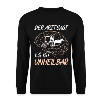 Kutscher Kutsche Pferdekutscher Kutschieren - Unisex Pullover - Schwarz - Vorne - Alina (178cm) & Michal (187cm)