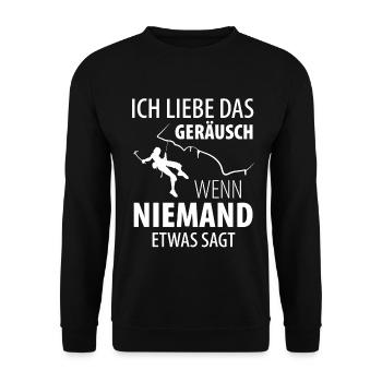 Eisklettern Eiskletterer Eispickel - Unisex Pullover - Schwarz - Vorne - Alina (178cm) & Michal (187cm)