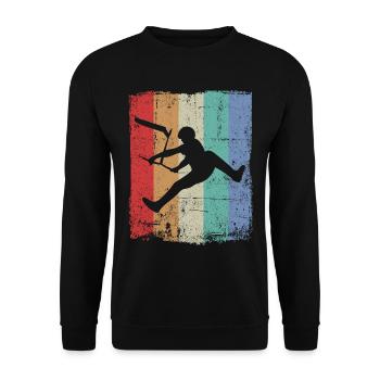 Stuntscooter Scooter Tretroller - Unisex Pullover - Schwarz - Vorne - Alina (178cm) & Michal (187cm)