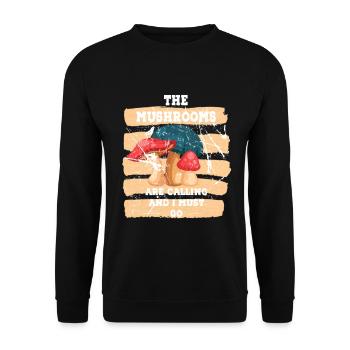 Mushroom Automne Collectionneur Saison des champignons - Sweat-shirt Unisexe - noir - Devant - Alina (178cm) & Michal (187cm)