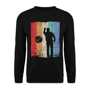 Boule Pétanque pétanque pétanque - Sweat-shirt Unisexe - noir - Devant - Alina (178cm) & Michal (187cm)