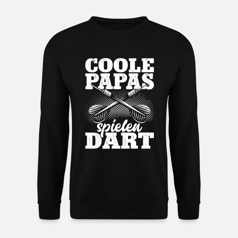 Darts Dart Papa Geschenk Dartspieler Dartboard - Unisex Pullover - Schwarz