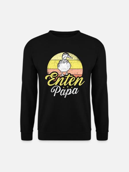 Enten Papa Hausente Vogel Entenhaltung Geschenk - Unisex Pullover - Schwarz