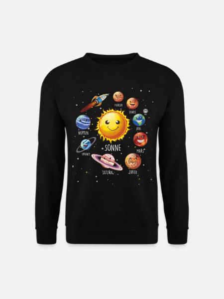 Astronauta Space Planet Universe Układ Słoneczny - Bluza unisex - czarny