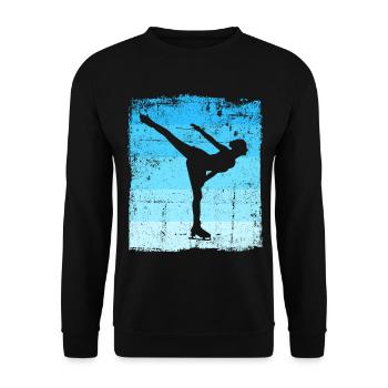 Eiskunstlauf Schlittschuhlauf Eis Figuren Tanz - Unisex Pullover - Schwarz - Vorne - Alina (178cm) & Michal (187cm)