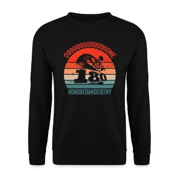 Darts Darts Darts Player Bullseye Dartboard - Unisex Sweatshirt - black - Front - Alina (178cm) & Michal (187cm)