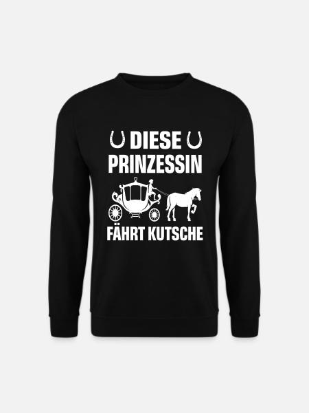 Kutscherin Diese Prinzessin fährt Kutsche Kutscher - Unisex Pullover - Schwarz