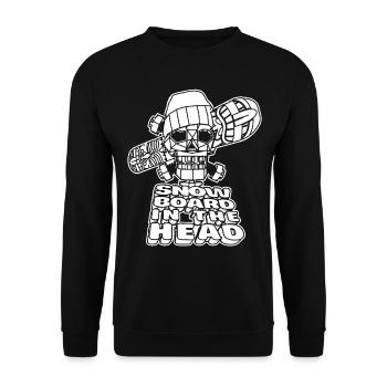 Snowboard, Extreme Sports, Switzerland - Unisex Sweatshirt - black - Front - Alina (178cm) & Michal (187cm)