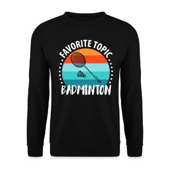 Badminton Federball Joueur de badminton - Sweat-shirt Unisexe - noir - Devant - Alina (178cm) & Michal (187cm)