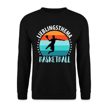 Basketballspieler Basketball Basketballer Spruch - Unisex Pullover - Schwarz - Vorne - Alina (178cm) & Michal (187cm)