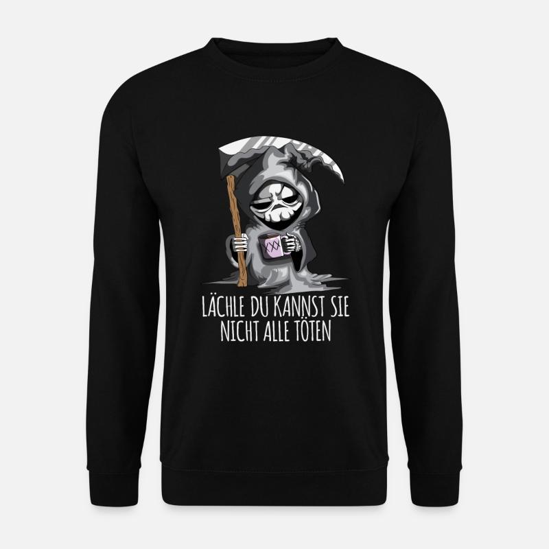 Sensenmann Lächle du kannst Sie nicht alle töten - Unisex Pullover - Schwarz