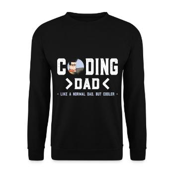 Coding Software Developer Computer Dad - Unisex Sweatshirt - black - Front - Alina (178cm) & Michal (187cm)