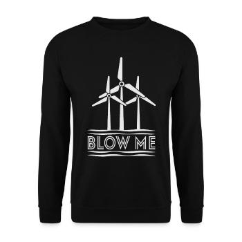 Wind Power - Blow Me - Unisex Sweatshirt - black - Front - Alina (178cm) & Michal (187cm)
