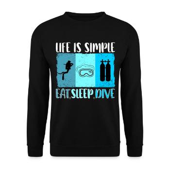 Plongeurs Plonger Apnée Plongée sport plongée - Sweat-shirt Unisexe - noir - Devant - Alina (178cm) & Michal (187cm)