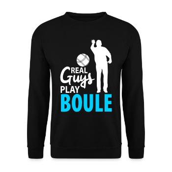 Boule Petanque Boccia Boules Herren Männer Jungs - Unisex Pullover - Schwarz - Vorne - Alina (178cm) & Michal (187cm)