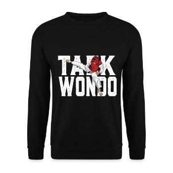 Teakwondo Kick Fighter - Sweat-shirt Unisexe - noir - Devant - Alina (178cm) & Michal (187cm)