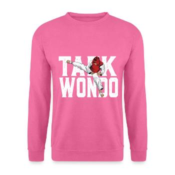 Teakwondo Kick Fighter - Sweat-shirt Unisexe - rose - Devant