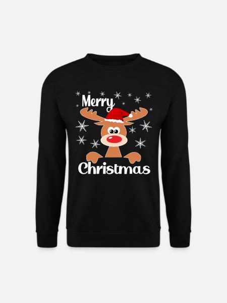 REINDEER RENTIER - Unisex Pullover - Schwarz