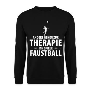 Faustball Faustballer Faustballspieler - Unisex Pullover - Schwarz - Vorne - Alina (178cm) & Michal (187cm)