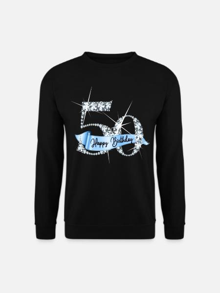 Happy Birthday 50. Geburtstag Geschenk Diamanten - Unisex Pullover - Schwarz