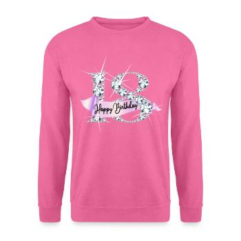 Happy Birthday 18th Birthday Gift Diamond Glamour - Unisex Sweatshirt - pink - Front