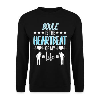 Boule Petanque Boccia Boules - Unisex Pullover - Schwarz - Vorne - Alina (178cm) & Michal (187cm)