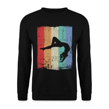 Gymnaste Handstand gymnastique gymnastique gymnastique - Sweat-shirt Unisexe - noir - Devant - Alina (178cm) & Michal (187cm)