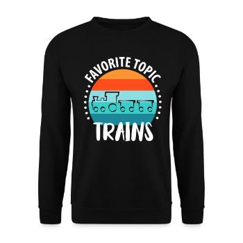 Train Railway Railway Trains Train drivers - Unisex Sweatshirt - black - Front - Alina (178cm) & Michal (187cm)