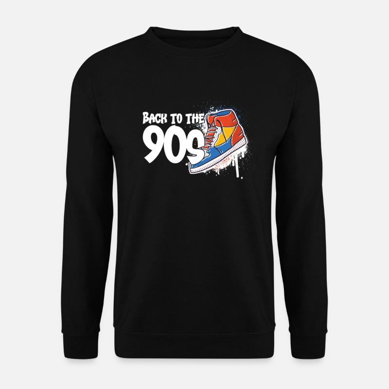 Retro Vintage 90s Outfit Back to the 90s Kostüm - Unisex Pullover - Schwarz