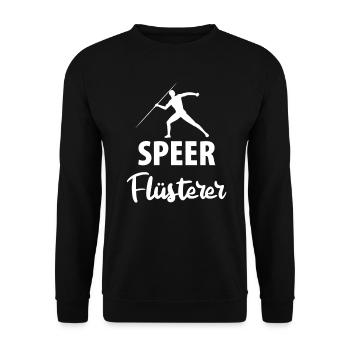 Speerwurf Speerwerfen Speerwerfer Herren Vater - Unisex Pullover - Schwarz - Vorne - Alina (178cm) & Michal (187cm)