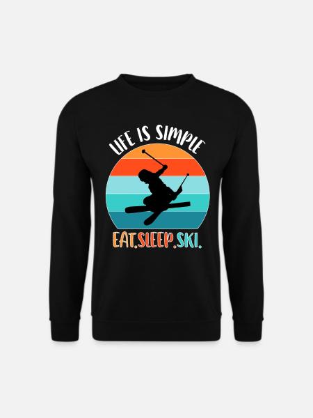 Ski skiing Skiers Skiing Holidays - Unisex Sweatshirt - black
